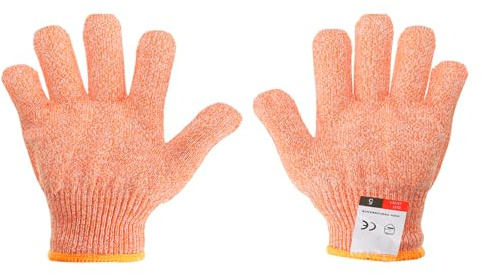 PATIKIL Guantes AntiCorte, Nivel 5 De Protección Talla XX-Small Guantes AntiCorte, Color Naranja