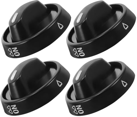 NUOBESTY 4 Pcs Replacement Gas Stove Knobs for Cooking Stove with Plastic Material for Replacement Simple Design and Safe for Kitchen Use