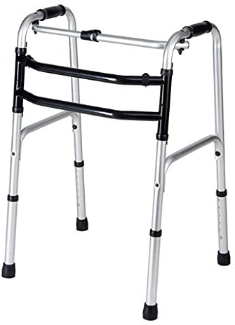 MYXJX Cadre de Marche, Cadre de Marche Pliant en Aluminium léger, Hauteur réglable, Pieds en Caoutchouc, Aide à la Marche