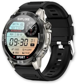 CGV | Geko X GPS smartklocka - AMOLED-skärm, 10j batteritid, 60 sportlägen, hälsospårning, IP68, samtal i HD-kvalitet