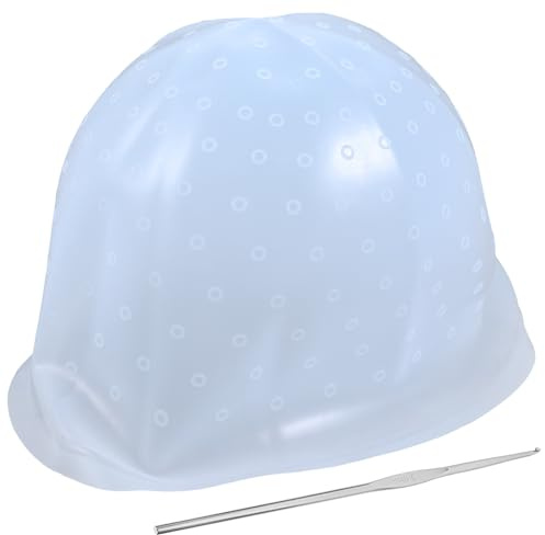 DECHOUS Gorro de Silicona Elástico para Teñir el Cabello Talla Única Reutilizable con Ganchos para Mechas Herramienta Profesional para Peluquería y Uso Doméstico Tapa Color Aleatorio
