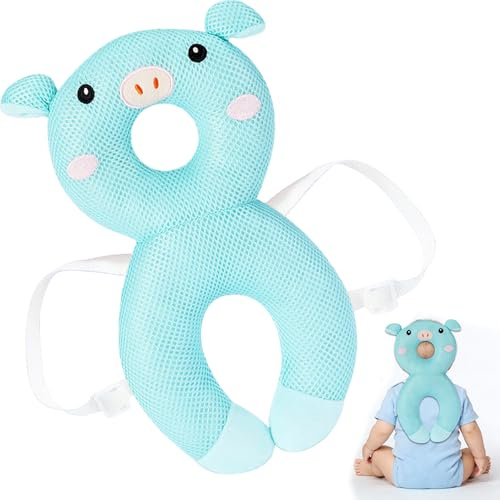 Gxdamxz Protector de Cabeza Anticaídas, Mochila Cojín de Seguridad Ajustable - Verde