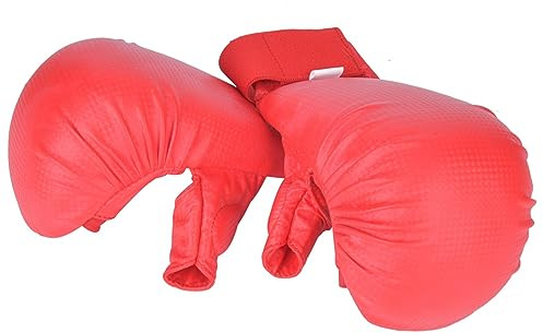 Alomejor Boxing Gloves Karate Hand Protection Thickened Comfortable Training Gloves for Martial Arts Sports Games for Men and Women Bluered Ml 2 Couples (M)