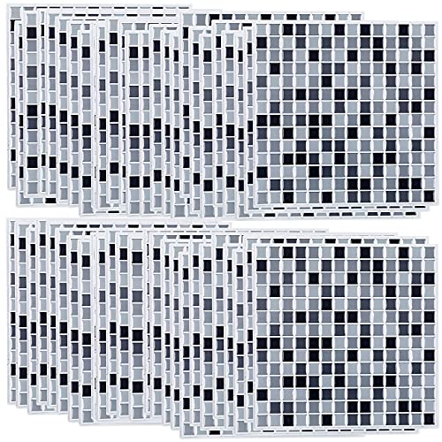 infactory 3D Fliesen selbstklebend: Selbstklebende 3D-Mosaik-Fliesenaufkleber Dezent, 26x26 cm, 20er-Set (Dekorfliesen zum Kleben, Dekorfliesen selbstklebend, Reparaturset)