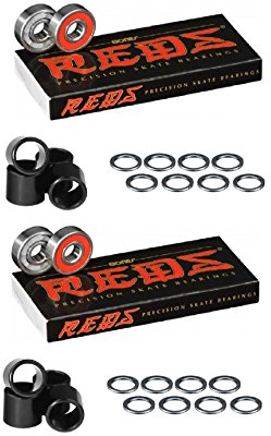 Bones Bearings Reds Bearings (2) 8 Packs W/Spacers and Washers