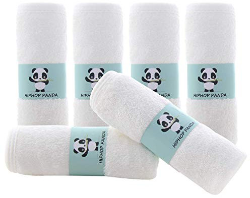 Bambu baby tvättlappar – allergivänliga 2 lager ultramjuk absorberande bambuhandduk – nyfödd badhandduk – naturliga återanvändbara babyservetter för känslig hud – bebislista som dusch