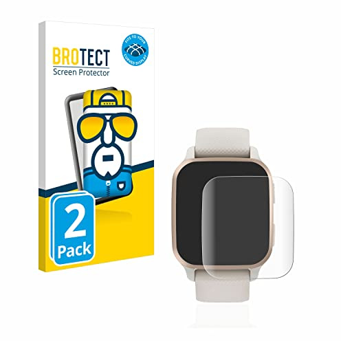 BROTECT 2 Stück Full-Cover Schutzfolie für Garmin Venu Sq Full-Screen Displayschutz-Folie [3D Curved, Anti-Fingerprint, Kristall-Klar]