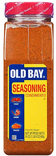 Old Bay Seasoning - Mezcla de especias de camarones y cangrejo - Mezcla de especias para mariscos, carne y aves de corral - Tamaño de catering, recipiente de 680 g