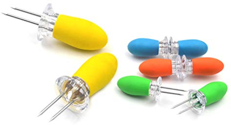 CO 8 pezzi BBQ Corn Holder, spiedini per pannocchie di mais in acciaio inox, in 4 colori