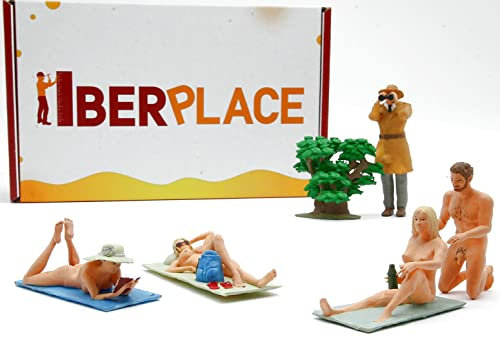 Iberplace 40018 – Figuren Spur G 1:22,5 | Badegäste & Schmidtchen Schleicher für Gartenbahn Sommer-Dioramen