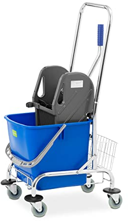 ulsonix UNICLEAN ONE30 Cubo de fregar industrial 30 L Carro de fregar con prensa Carro para fregar suelos Carro de fregar para hostelería Carro de limpieza profesional