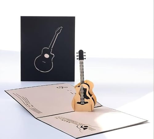 3D Guitar Pop-Up Luxury Cards: Perfect for ABRSM Music Exam Celebrations, Music Lovers, Birthdays, and Anniversaries