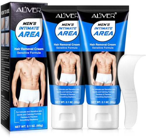 Smddx Enthaarungscreme MäNner,Haarentfernungscreme,Enthaarungscreme Intimbereich Mann Hair Removal Cream Sanft Und Sicher Haarentfernung Schmerzlos&Effektiv Enthaarung Für Oberkörper & Beine(x2)