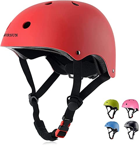 BURSUN Kids Bike Helmet Toddler Cycle Helmet for 2-15 Years Old Boys Girls -Lightweight, Adjustable Multi-Sport Helmet for Skateboard Cycle Roller Skateing Scooter BMX