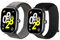 kwmobile 2x Sportarmband kompatibel mit Xiaomi Redmi Watch 4 / Band 8 Pro Armband - Sport Ersatzarmband Set aus Nylon für Fitnesstracker - Schwarz Dunkelgrau