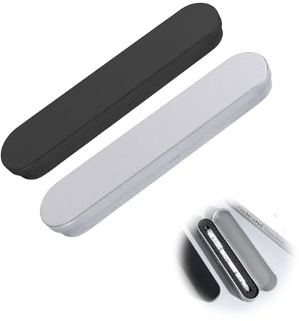 2 portapenne in metallo, con spugna, custodia a sfera rettangolare, scatola regalo, per piccoli pennelli da trucco, organizzatore di cancelleria, accessori per ufficio scolastico