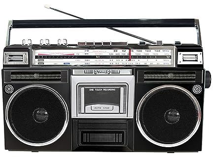 Boombox med CD- och kassettspelare, DAB-radio, USB-inspelning, Bluetooth och FM-radio – bärbar retro musikspelare för familjesammankomster och resor