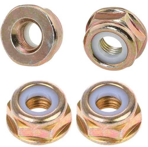 COYUN 4pcs Écrous Universels à Filetage Inversé M10 x 1,25,Écrou de Lame Écrou à Filetage Inversé,Remplacement pour Débroussailleuses et Coupe-Bordures, Accessoires de Tête d’Engrenage