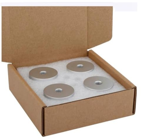 4-pack kullagerisoleringsfötter för subwoofer skivspelare högtalare, vibrations-stötdämparkuddar (4 st silver)