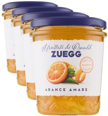 Zuegg, Marmellata di Arance Amare, 330g (Confezione da 4)