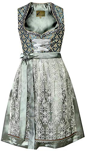 Alte Liebe 2pcs Oktoberfest Dress Women's German Dirndl Dress Silver Blue A373 /42