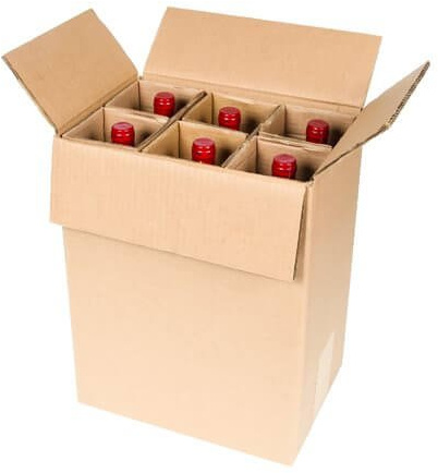 SpiritedShipper Six Bottle Wine Shipper - Kraft (10 Boxes and Inserts)
