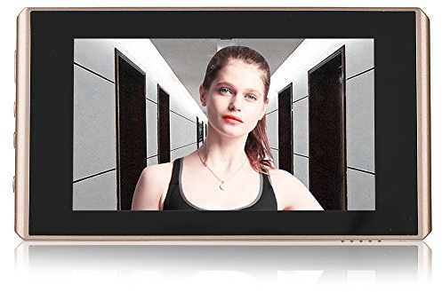 Eboxer Caméra Judas Numérique Sonnette sans Fil Visuelle Objectif 160 ° Grand Angle 2 Millions Pixels 4,3 Pouces Ecran LCD HD Vision Nocturne Détection de Mouvement 24 Heures Surveillance pour Maison