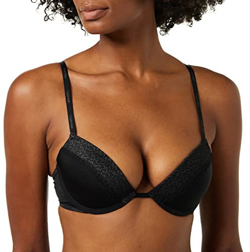 Calvin Klein - Ladies Underwear - Women Underwear - Womens Bras - Push Up Bras For Women - Women's Push Up Plunge Bra - Black - Size B/38