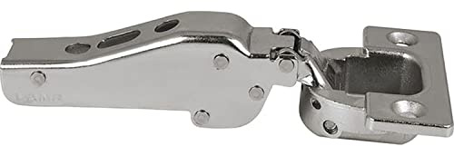 Charnière invisible pour porte large - Décor : Nickelé - Diametre boîtier : 40 mm - Entraxe : 48 mm - Matériau : Acier/Zamac - Ouverture : 95° - Pour porte d'épaisseur maxi : 34 mm - Pour porte d'ép