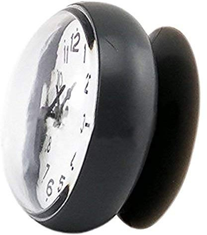 PULABO 7 cm étanche cuisine salle de bain douche horloge ventouse murale sans tic-tac horloge chambre à coucher noir pratique et populaire haute qualité, sécurité