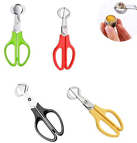 Zaky Home Küchenhelfer Eierschere 4 Farben Edelstahl Wachtel Eier Schere Eierstecher Öffner Zigarrenschneider Edelstahl Klinge Werkzeug