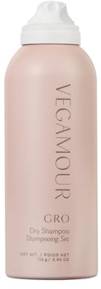 VEGAMOUR GRO Dry Shampoo Full Size, Volumizing Dry Shampoo Spray Formulated Without Benzene, Supports Thicker Fuller Looking Hair, Natural Citrus Scent, 3.95 oz