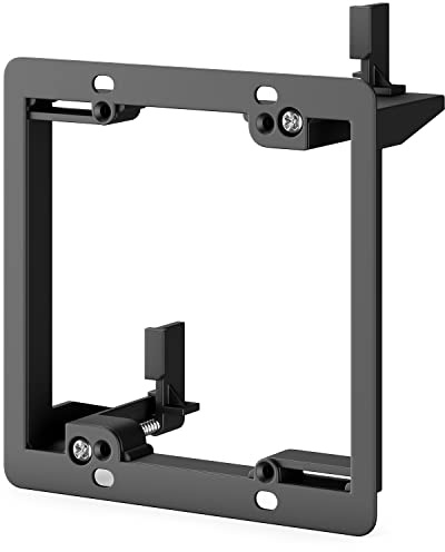 deleyCON Einbaurahmen für Multimedia Wanddosen Wandplatte Einfache und Schnelle Installation Robuste und Haltbare Ausführung