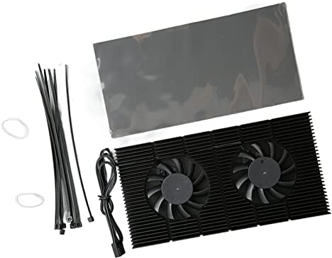 ciciglow GPU-Backplate-Kühler, Aluminiumlegierung, Schneller Kühlkörper, 4-poliger Backplane-Speicherkühler für RTX3090 3080 3070