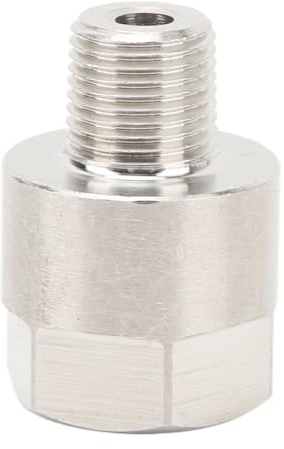 Adaptador de Medidor de Presión de Aceite Aramox, Adaptador de Medidor de Presión de Aceite 1/8 pulg. NPT Macho a Hembra M10x1.0 para Despegue del Medidor de Temperatura de