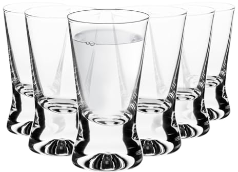 KROSNO Vasos de vodka X-line | Juego de 6 vasos | 25 ML | Colección X-Line | Ideal para el hogar, restaurantes y recepciones | Apto para lavavajillas