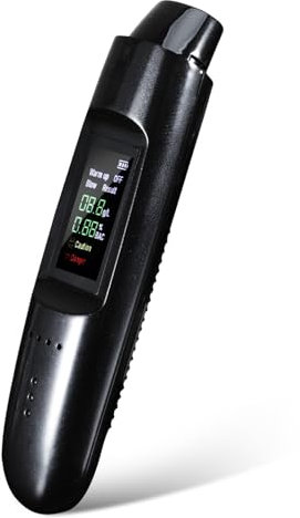 WUIOWPPIC Alkoholtester Hochpräziser Promillemessgerät mit Digitalem Farbigem LCD-Anzeige, Portable Sprachübertragung Alcohol Tester with USB Rechargeable