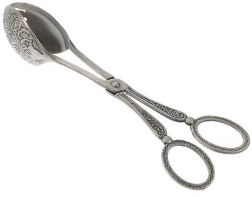 HAKIDZEL Pinza da Cucina in Lega di Zinco Testa Rotonda, Antiscivolo e Presa, per Buffet e Feste in Casa, per Servire Pane e Insalate