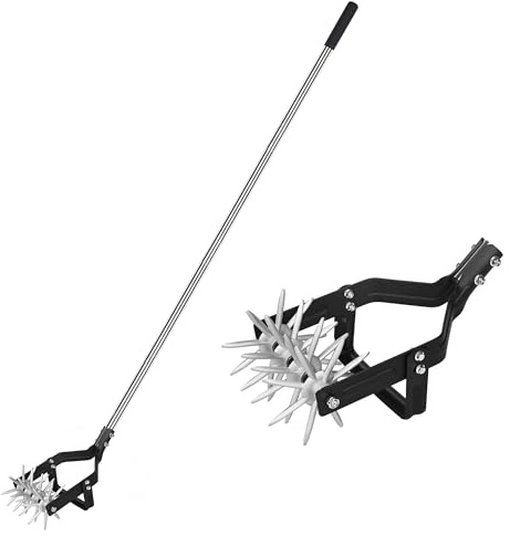 YEELOR Coltivatore rotativo manuale, strumento 2 in 1 per diserbo e diserbo del suolo per aratura, diserbo e aerazione in aiuole, fioriere, ortaggi e cortili