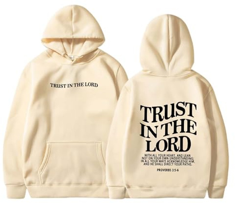 Felpe con cappuccio da donna Christian Trust In The Lord con grafica carina Gesù Western Abiti con cappuccio Dio 2025 Lettera Trendy Pile Foderato Felpe Workou Autunno Fede I Love Jesus Sottile Y2K