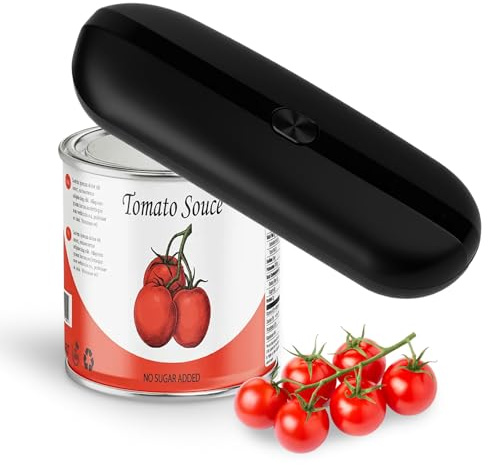 Abrelatas Eléctrico Automático, Abridor de Botes Sin Esfuerzo, Automático Detener, Corte Suave, USB Recargable Accesorio de Cocina de Manos Libres para Personas Mayores, Artritis y Cocineros