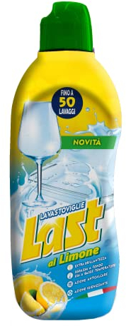 Last al Limone, Gel Lavastoviglie al Limone, Sgrassa a Fondo già a basse Temperature, Extra Brillantezza, Azione igienizzante e Anticalcare - Fino a 50 Lavaggi - 650 ml