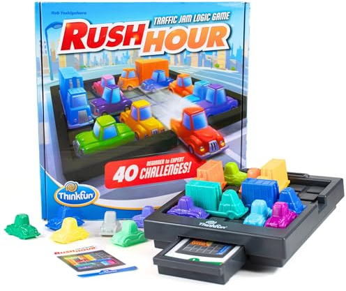 ThinkFun Rush Hour - Traffic Jam Logic, Brain & Challenge Game - STEM Toys for Boys, Girls and Adults Age 8 Years Up - 2025 Edition