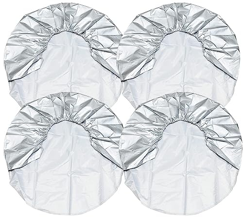 MKLHAVB Reifentasche 4PCS 27-32 Zoll Auto Reifen Lagerung Tasche Rad Reifen Abdeckungen Fall Fahrzeug Rad Schutz for LKW Auto Camper Anhänger Rad Abdeckung ReifentüTen(Silver-L-4PCS)