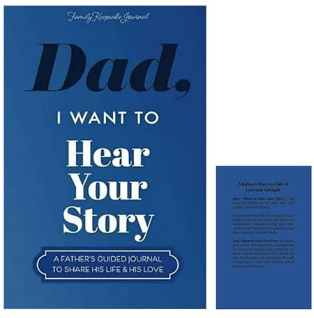 Senermter Papa, je veux entendre ton histoire | Journal guidé d'un père pour partager sa vie et son amour | Couverture rigide recouverte de cuir, carnet de notes pour papa, carnet de notes portable