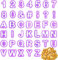Lot de 40 emporte-pièces en forme de lettres et de chiffres pour décorer la pâte à sucre, les biscuits et les tartes, lettres, chiffres et signes de ponctuation pour décorer les gâteaux, accessoires
