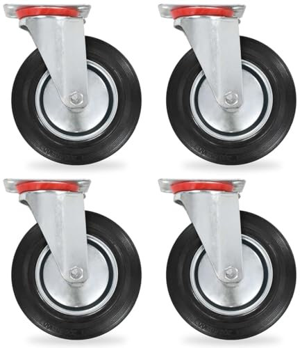 Lenkrollen 4 Stk. 200 mm, Somanki Transportrollen, Rollen Werkbank, Lenkrollen Für Möbel, Möbelrollen, Rollen Für Schirmständer, Strandkorbrollen,