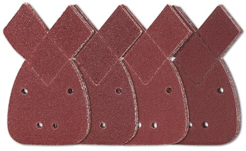 XIATIAN 40 Hojas de Lija Mouse, Papel de Lija Triangular, 4 Agujeros, Lijas para Lijadora 40/60/80/120 Granos para Black and Decker Lijadora Pulido/Eliminación de Oxido