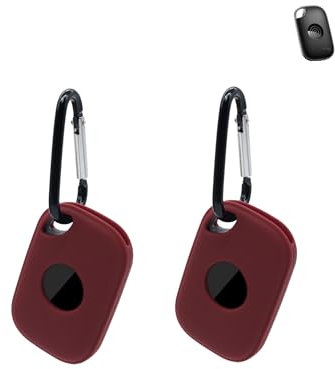 2pack Protective Case For Tile Life 360 Pro 2024 Anti-Loss Tracker Silicone Keychain- Durable and Stylish Cover,Waterproof,Anti-fall,Burgundy