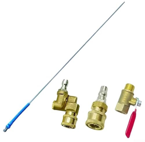 HOHOVYVY Attrezzo per la pulizia del radiatore dell'auto, 40/60 cm, in acciaio inox, con aria compressa, per auto e camion (60 cm)